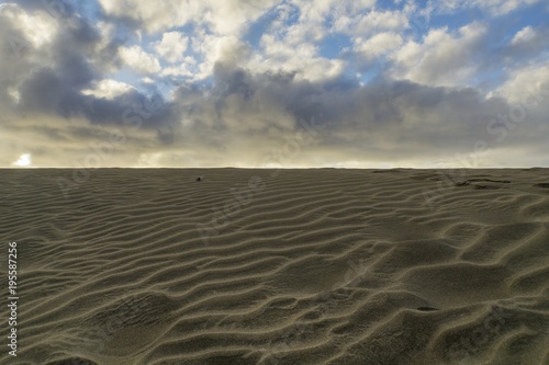 Fototapeta Naklejka Na Ścianę i Meble -  View to Pattern of Dune at Maspalomas at sunrisen / Spain