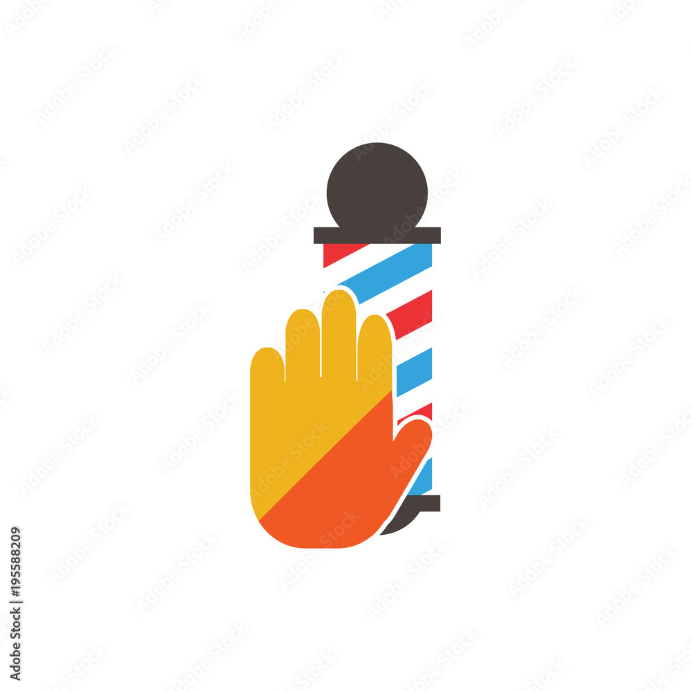Hand Barber Logo Icon Design Hand Barber Logo Icon Design