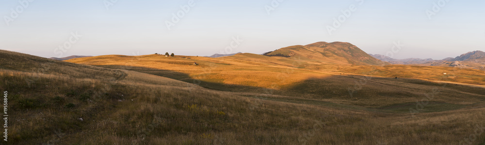 Rural landscape panorama Montenegro