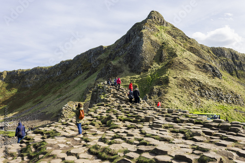 The Giant's Causeway, basalt columns from an ancient volcanic eruption in County Antrim on the north coast of Northern Ireland, close to the town of Bushmills. A World Heritage Site since 1986