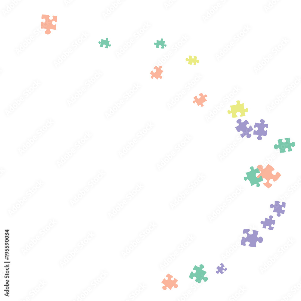 Confetti Background Pattern. Puzzle pieces and big ideas design, vector illustration graphic Confetti Background Pattern. Puzzle pieces and big ideas design, vector illustration graphic