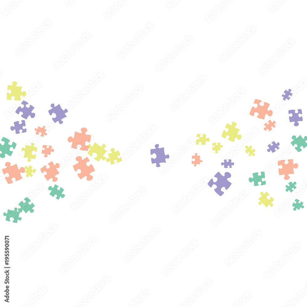 Confetti Background Pattern. Puzzle pieces and big ideas design, vector illustration graphic Confetti Background Pattern. Puzzle pieces and big ideas design, vector illustration graphic