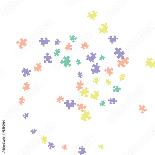 Confetti Background Pattern. Puzzle pieces and big ideas design  vector illustration graphic