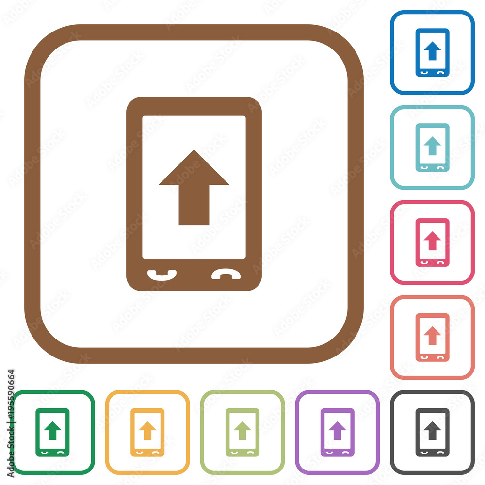 Mobile scroll up simple icons Mobile scroll up simple icons
