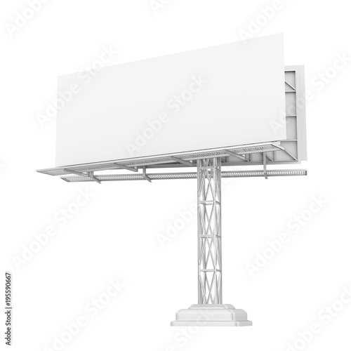 Blank White Billboard Isolated