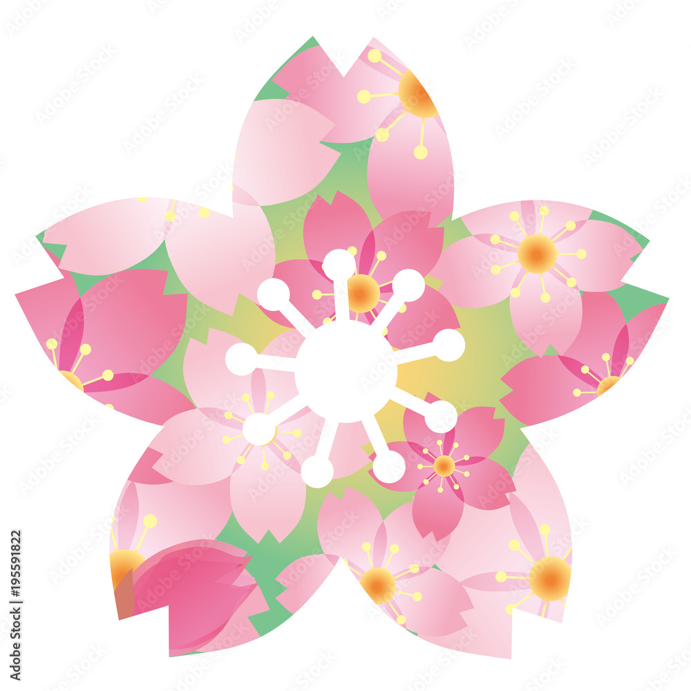 桜のイラスト 春のイメージのイラスト 桜の背景 ソメイヨシノ Stock ベクター Adobe Stock