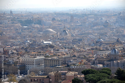 Aerial drone view of Rome city, Italy