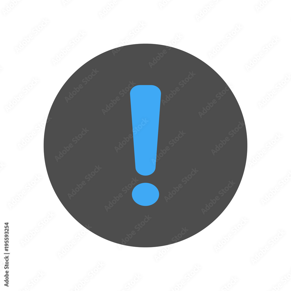 Warning sign. Exclamation point (mark) icon. Vector.