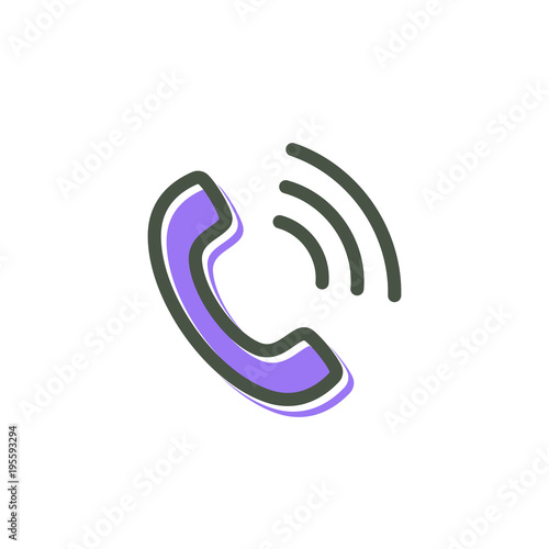 Phone icon. Flat Phone sign isolated