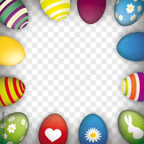 Easter Eggs Wooden Centre Transparent