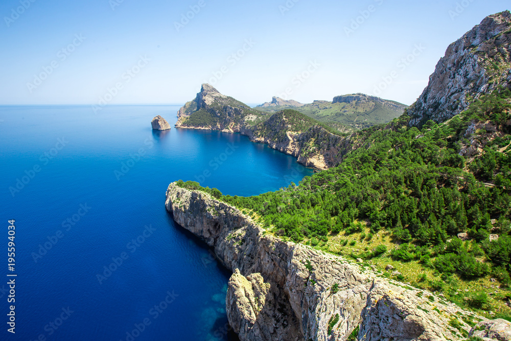 View of Cap Formentor in Mallorca, Spain