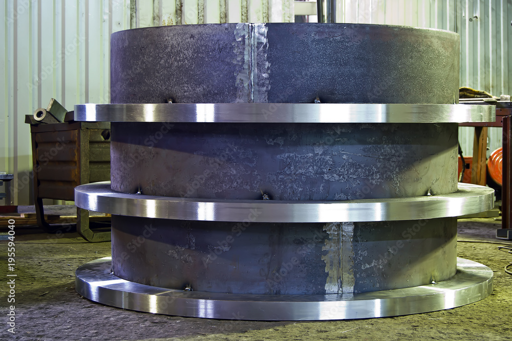Hardware flanges, pipe flanges, flanges for heat exchangers Stock Photo