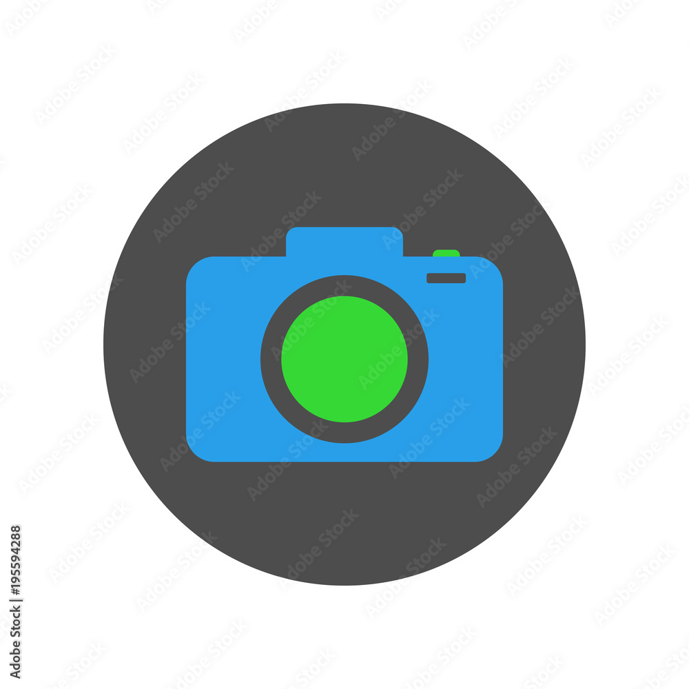 Digital photo camera icon. Vector. Digital photo camera icon. Vector.