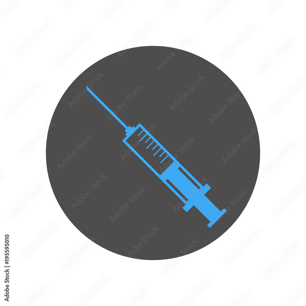 Medical syringe icon. Vector. Medical syringe icon. Vector.