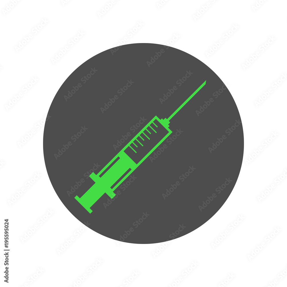 Medical syringe icon. Vector. Medical syringe icon. Vector.