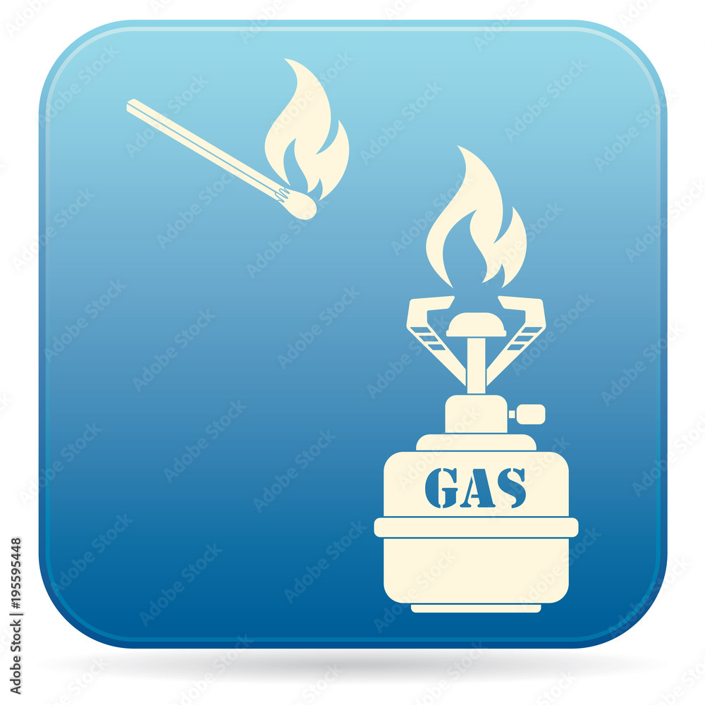 Camping stove icon vector Camping stove icon vector