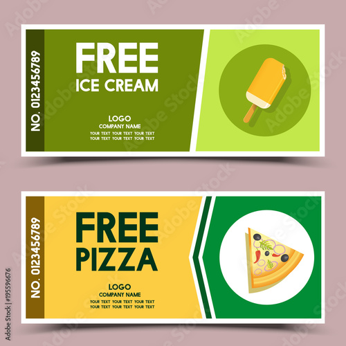 free ice cream and pizza coupon