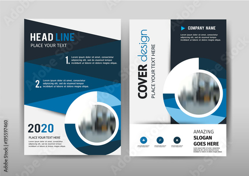 Business brochure template design.Cover layout for annual report ,presentation,leaflet and Abstract banner for advertising. A4 size vector illustration.