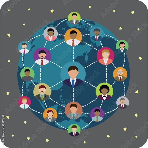 people's global communication illustration 