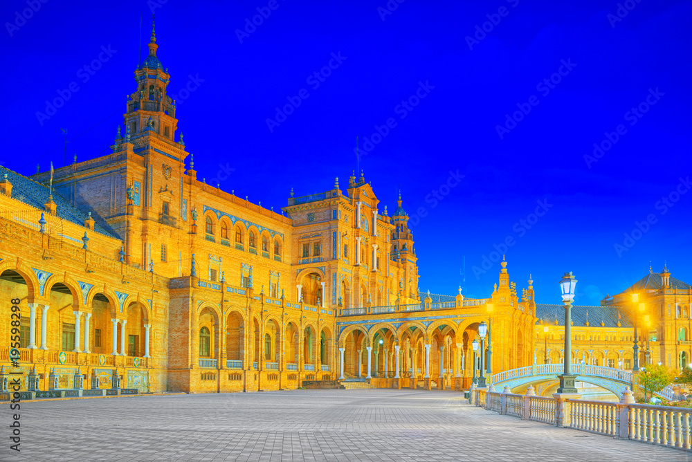 Fototapeta premium Spain Square (Plaza de Espana)is a square in the Maria Luisa Par
