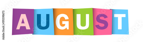 "AUGUST" Vector Letters Icon