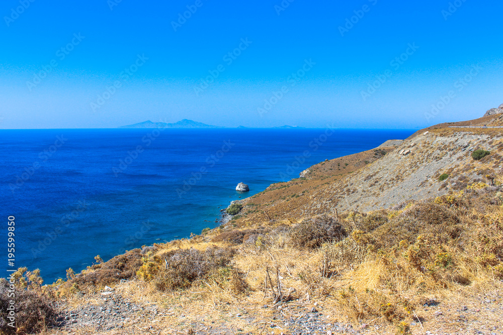 Beautiful coast view into blue turquoise water Beautiful coast view into blue turquoise water