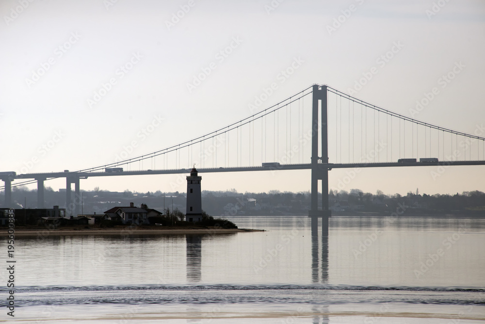 Little Belt close to Fredericia with Strib lighthouse Little Belt close to Fredericia with Strib lighthouse