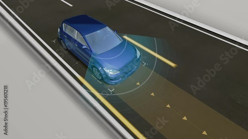 Wallpaper Mural Autonomous vehicle, Automatic driving technology. Unmanned car, IOT connect car. 4k size movie. Torontodigital.ca