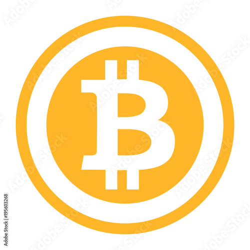 Flat Bitcon isolated vector icon
