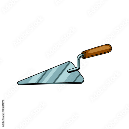 Builder trowel pop art vector illustration