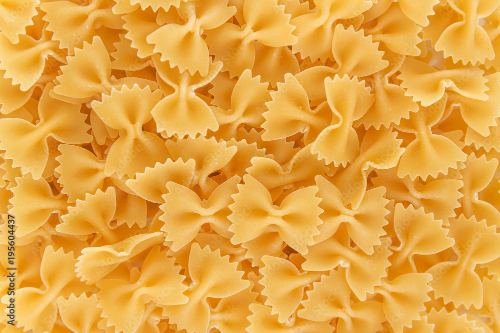 Pasta in the form of butterflies. Pasta in the form of butterflies.