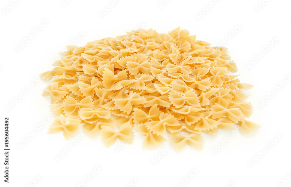 Pasta in the form of butterflies. Pasta in the form of butterflies.