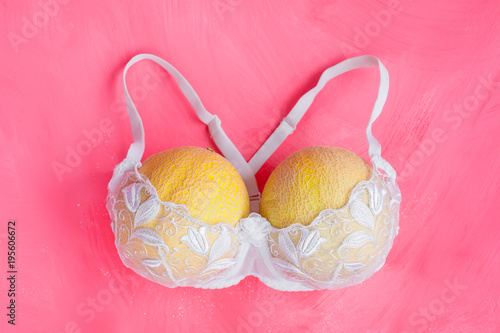 Two melons in bra