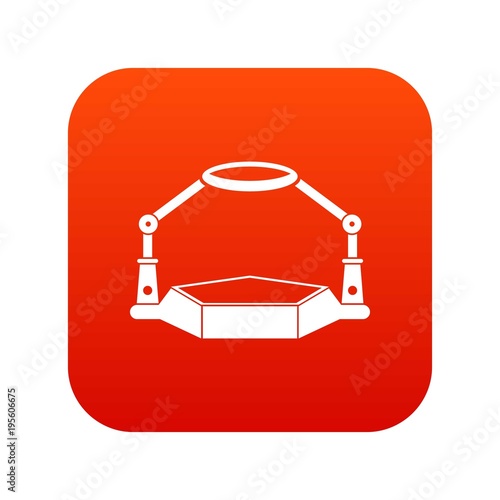 Table magnify icon digital red