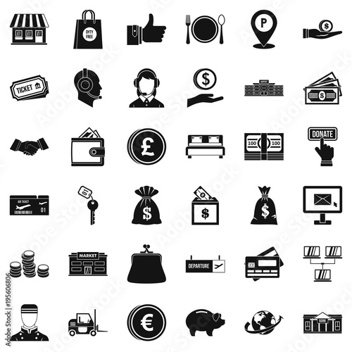 Incentive icons set, simple style