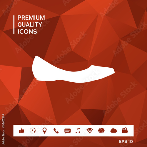 Ballerina flats - women shoe, the silhouette