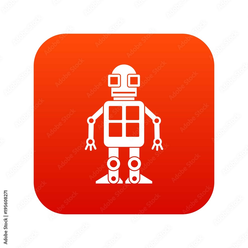 Artificial intelligence concept icon digital red Artificial intelligence concept icon digital red