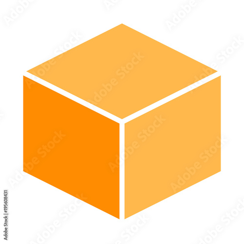 Cube Icon. Vector Simple Minimal 96x96 Pictogram