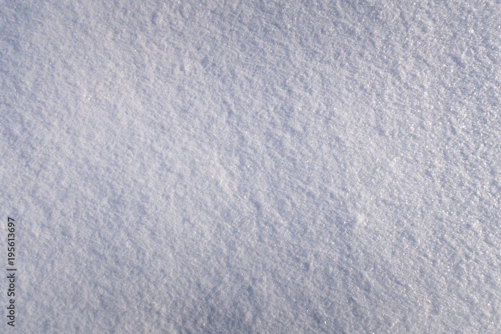 Snow texture. White powder snow.