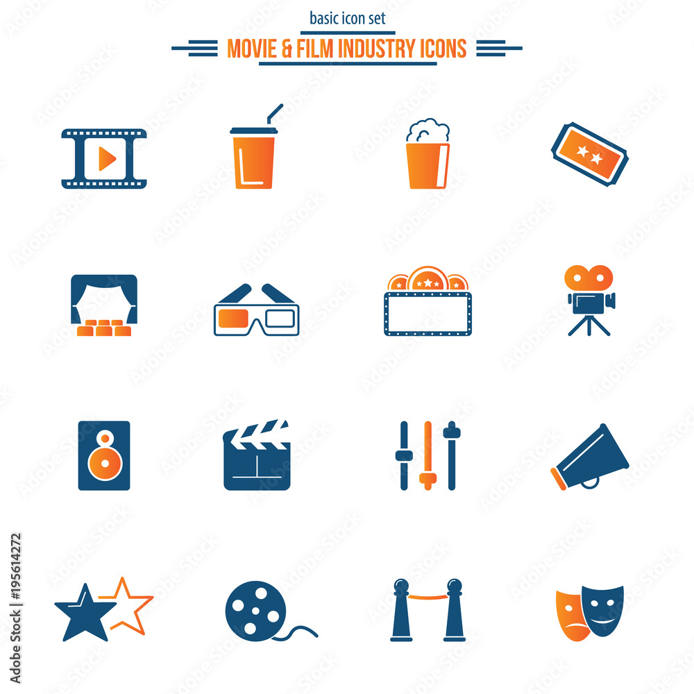 Set of Universal Cinema Related Vector Icon set for web and mobile. Contains such Icons as Movie Theater, TV, Popcorn, Video Clip and more. Set of Universal Cinema Related Vector Icon set for web and mobile. Contains such Icons as Movie Theater, TV, Popcorn, Video Clip and more.