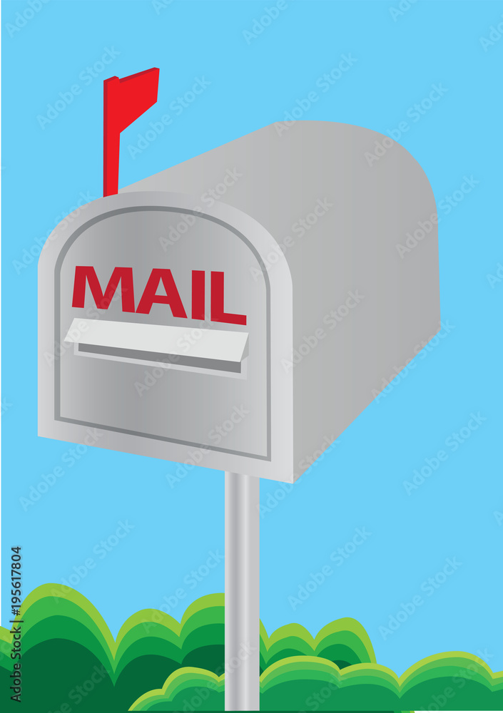Vector illustration of a mailbox Vector illustration of a mailbox