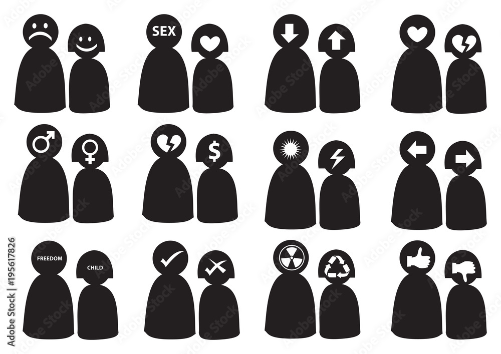 Social Icons for Gender Differences Social Icons for Gender Differences