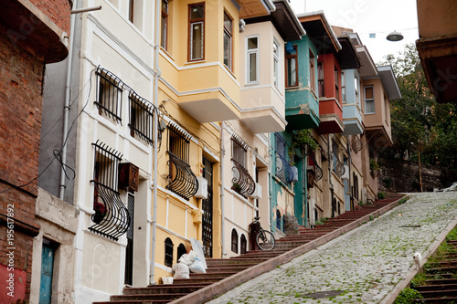 Old traditional Turkish houses in old town.