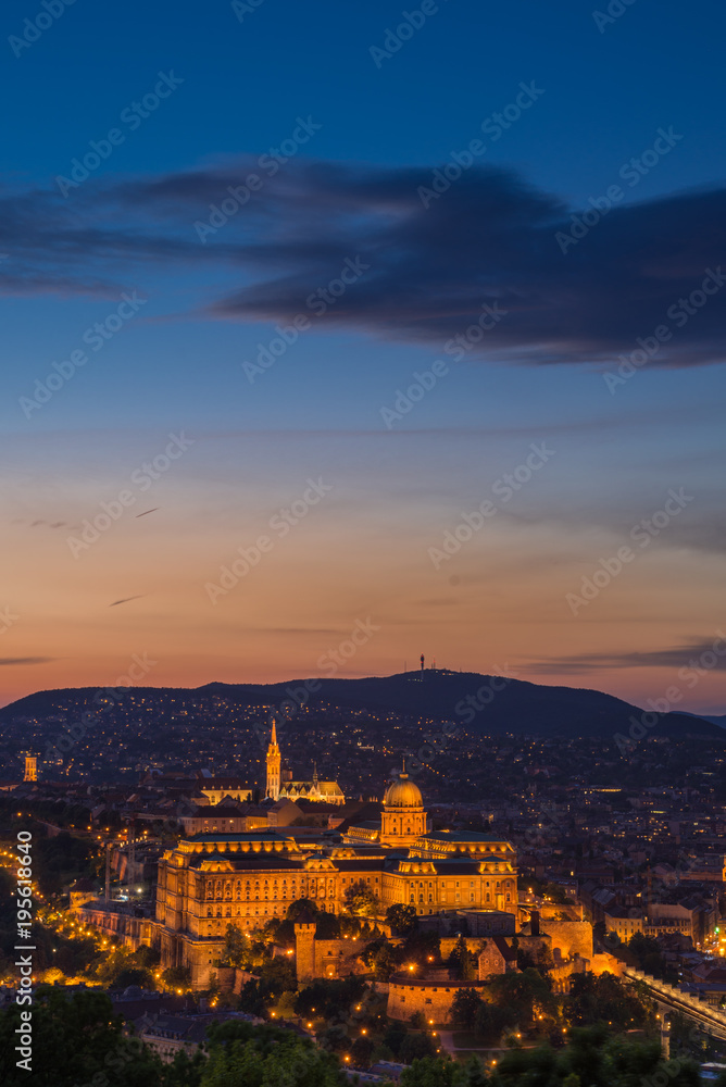 Obraz premium View of Budapest in Hungary at night