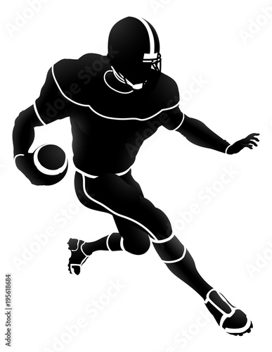 Silhouette American Football Player 
