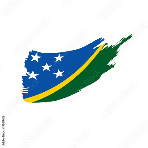 Solomon Islands flag  vector illustration