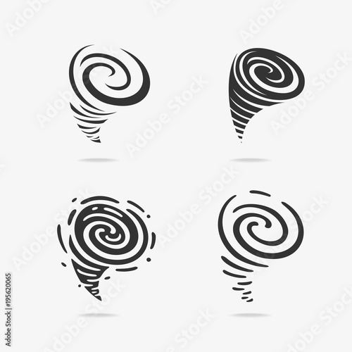 Set of Wind symbols Hurricane