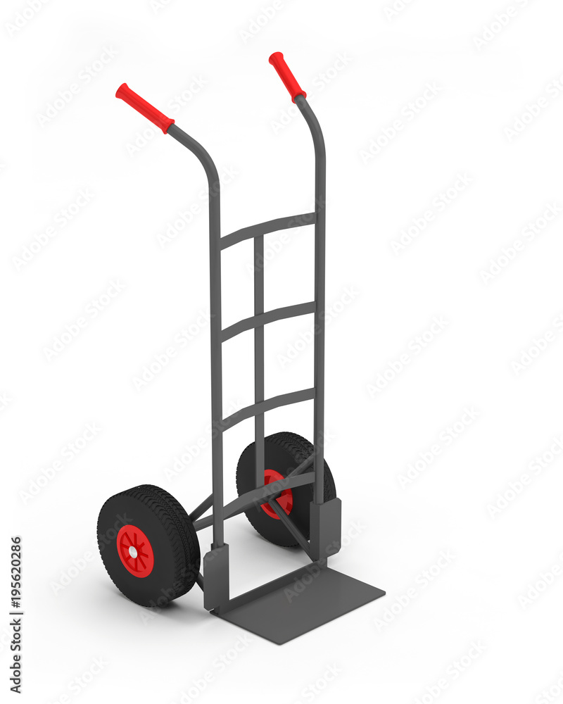 chariot diable trolley transporter déménagement Stock Illustration