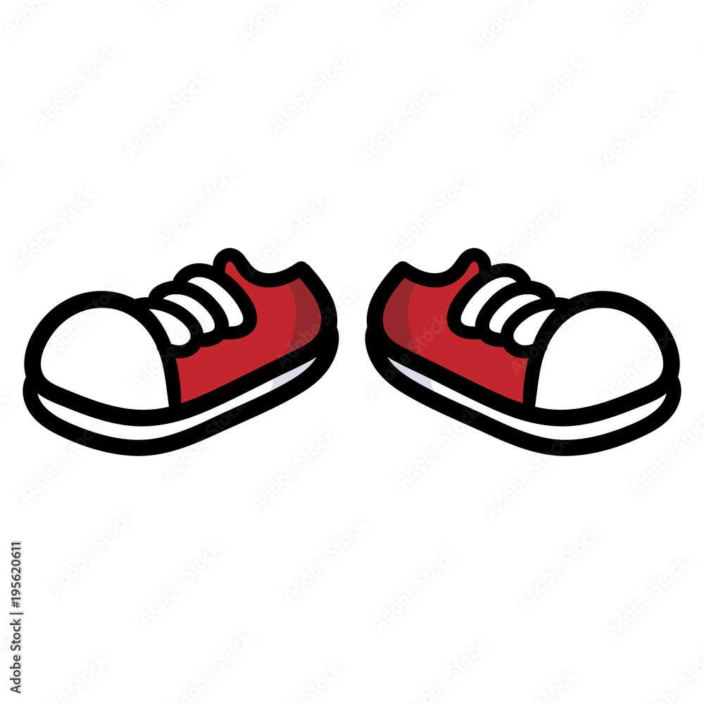 Cartoon Pair of Shoes Stock Vector | Adobe Stock