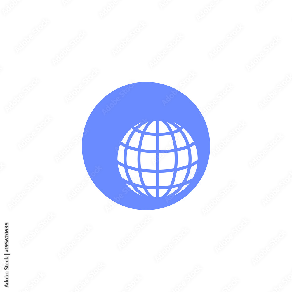 blue and white vector illustration planet icon blue and white vector illustration planet icon